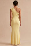 Vestido formal de Sirena de Narcisos de un solo hombro