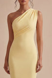 Vestido formal de Sirena de Narcisos de un solo hombro
