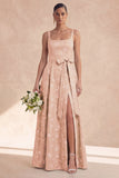 Vestido de dama de honor con tirantes largos y gruesos de la línea Sage A