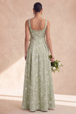 Vestido de dama de honor con tirantes largos y gruesos de la línea Sage A