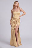 Corsé sin tirantes negro con trozo, vestido formal largo de sirena con abertura