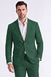 Trajes de hombre de dos piezas, solapas beige con pico simple y pecho simple