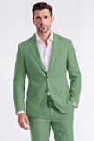 Trajes de hombre de dos piezas, solapas beige con pico simple y pecho simple