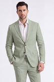 Trajes de hombre de dos piezas, solapas beige con pico simple y pecho simple