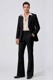 Trajes de hombre de solapa con solapa con pico negro