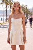 Vestido de bienvenida de fin de curso de satín de perlas Sweetheart Fuchsia Pearls
