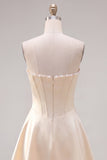 Vestido de bienvenida de fin de curso de satín de perlas Sweetheart Fuchsia Pearls