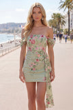 Vestido negro bodycon bodycon flores de bienvenida con banda