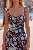 Vestido de Homecon Bodycon Sweetheart bordado con lentejuelas amarillas