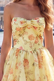 Vestido de bienvenida con chiffon floral rosa A-Line y encaje hacia atrás