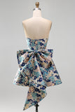 Vestido de bienvenida a casa Sweetheart Pink Flower Jacquard Pearls con lazo