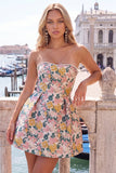 Vestido de bienvenida a casa Sweetheart Pink Flower Jacquard Pearls con lazo