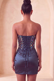 Sweetheart Champagne Lutins Bodycon Bodycon Mini Vestido de Bienvenida a Casa