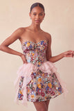 Corsé A-Line Línea Salvia Vestido corto de bienvenida con lentejuelas