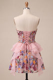 Corsé A-Line Línea Salvia Vestido corto de bienvenida con lentejuelas