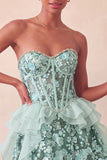 Corsé A-Line Línea Salvia Vestido corto de bienvenida con lentejuelas