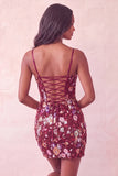 Corsé rosa Bodycon Gruñido Corto Corto de Bienvenida a Casa con lentejuelas