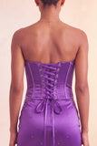 Vestido corto de bienvenida azul con cuentas y volantes Bodycon Lake Blue Bodycon Sin tirantes
