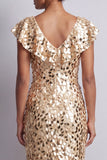 Vestido de la madre de la novia Midi Mother Of the Bride plata de plata de cuello en V con cuello en V