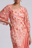 Vestido de Madre de la Novia Vestido de Sandía Sirena Asimétrica