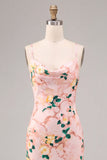 Vestido Midi de tirantes finos florales de sirena rosa