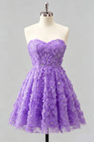 Vestido de bienvenida floral con cuentas y cordones de Dusty Rose Rose, Sweetheart A-Line