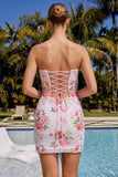 Vestido de bienvenida con lentejuelas florales de Corazón brillante Corazón Blanco Keyhole con lentejuelas y encaje en la espalda