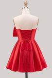 Vestido de bienvenida de bienvenida con lazo de narciso de satén de raso A-line