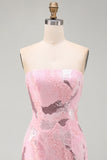 Vestido corto rosa de fin de semana con cuentas bodycon cuentas