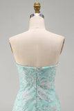 Vestido corto de bienvenida de bienvenida floral floral menta sin tirantes bodycon