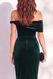 Vestido cóctel midi de terciopelo midi con bodycon color burdeos