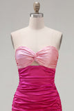 Vestido corto de bienvenida corto en forma de cerradura rojo naranja Sweetheart