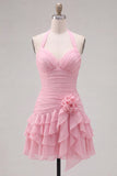 Vestido de bienvenida a casa, con capas y capas con ajuste de cabeza y flor 3D