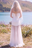Vestido de novia Maxi Elopement de tul sin tirantes blanco y funda