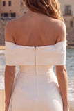 Vestido de despedida de soltera con moños y bodycon bodycon marfil y marfil descubierto