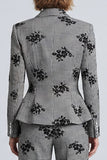 Trajes de baile de fin de curso de dos piezas, en blanco y negro, con un solo pecho