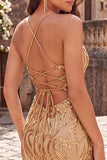 Vestido de bienvenida a casa con tirantes finos bodycon lentejuelas azul oscuro y encaje en la espalda