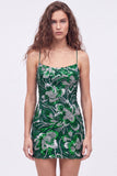 Vestido de bienvenida a casa con tirantes finos azul bodycon, tirantes finos con cuentas y encaje en la espalda