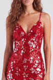 Vestido de bienvenida de bienvenida con lentejuelas bodycon verde brillante, tirantes finos, cordones