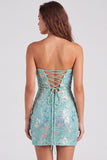 Vestido corto de bienvenida de los 80 de los años 80 con lentejuelas sin tirantes sin tirantes