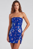 Vestido corto de bienvenida de los 80 de los años 80 con lentejuelas sin tirantes sin tirantes