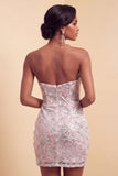 Vestido corto de bienvenida corto corto de bienvenida sin tirantes sin tirantes bodycon