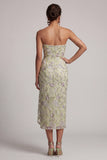 Vestido de madre de la novia con faja Dusty Sage Body-Cein Body-Con Lentejuelas Arrugadas y Body-Cey