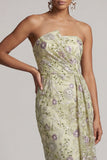 Vestido de madre de la novia con faja Dusty Sage Body-Cein Body-Con Lentejuelas Arrugadas y Body-Cey