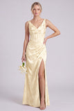Corsé floral verde sirena, escote en V, vestido largo de dama de honor con abertura