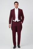 Traje de baile de graduación Black Peak Single Chest de 3 piezas