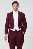 Traje de baile de graduación Black Peak Single Chest de 3 piezas