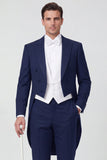 Traje de baile de graduación Black Peak Single Chest de 3 piezas