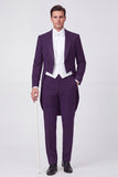 Traje de baile de graduación Black Peak Single Chest de 3 piezas