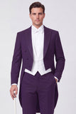 Traje de baile de graduación Black Peak Single Chest de 3 piezas